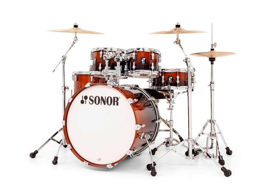 Sonor AQ2 Stage 5-Piece Acoustic Drum Set - 22 Inch Bass Drum - Brown Fade