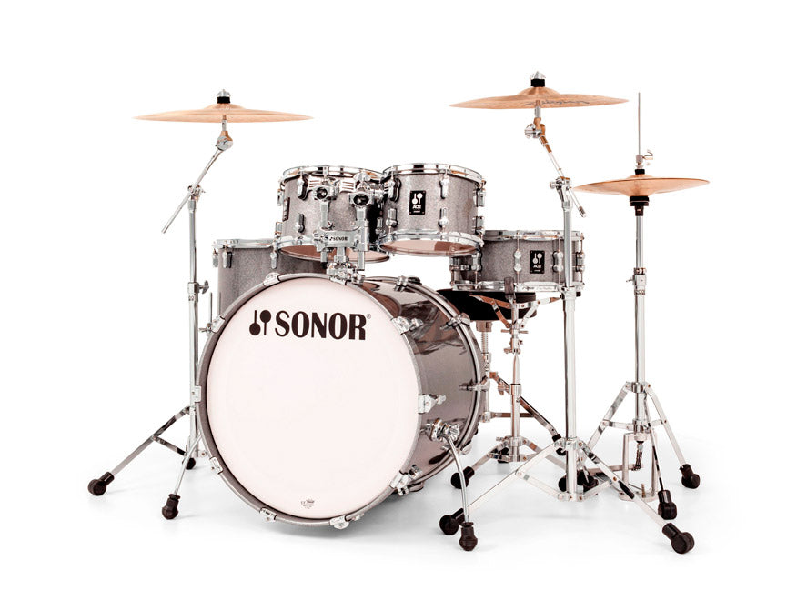 Sonor AQ2 Stage 5-Piece Acoustic Drum Set - 22 Inch Bass Drum - Titanium Quartz