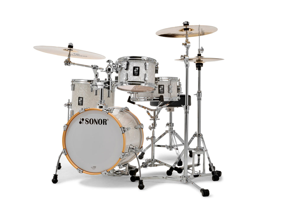 Sonor AQ2 Safari 4-Piece Acoustic Drum Set - 16 Inch Bass Drum - White Pearl