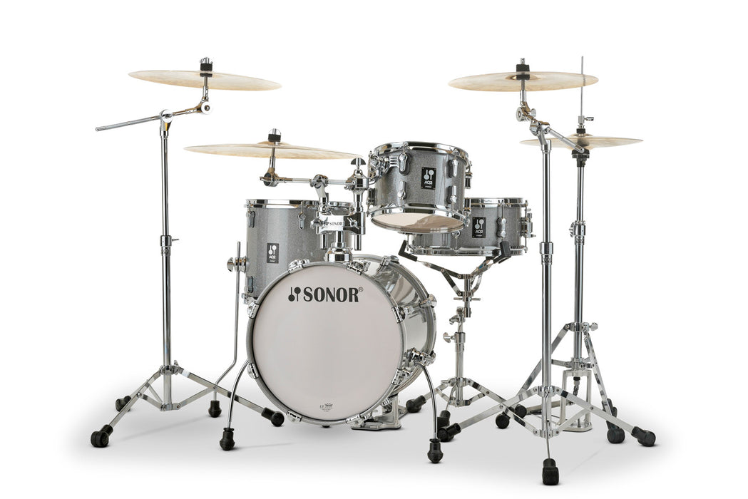 Sonor AQ2 Safari 4-Piece Acoustic Drum Set - 16 Inch Bass Drum - Titanium Quartz