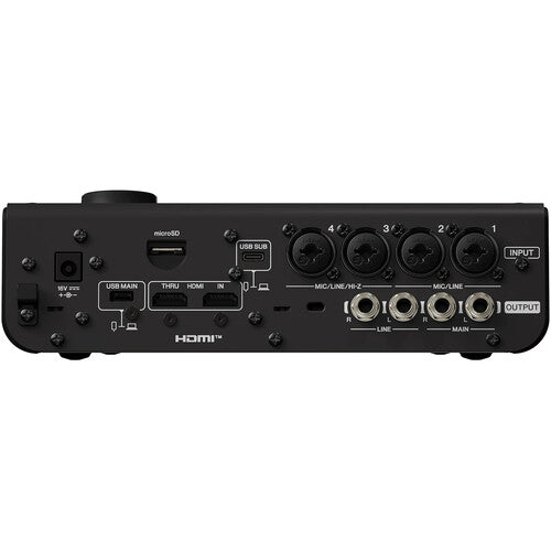 Yamaha URX44V USB-C Audio and Video Interface - Black