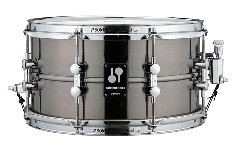 Sonor Kompressor Snare Drum, 13" x 07", Brass, Power Hoops, Black Nickel plated