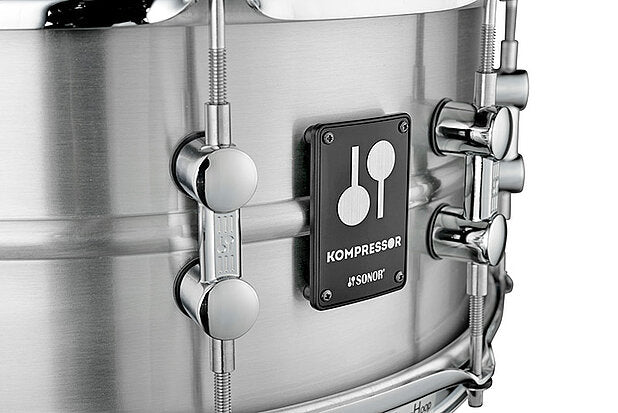 Sonor Kompressor Snare Drum, 14" x 5.75", Aluminum, Power Hoops, Polished