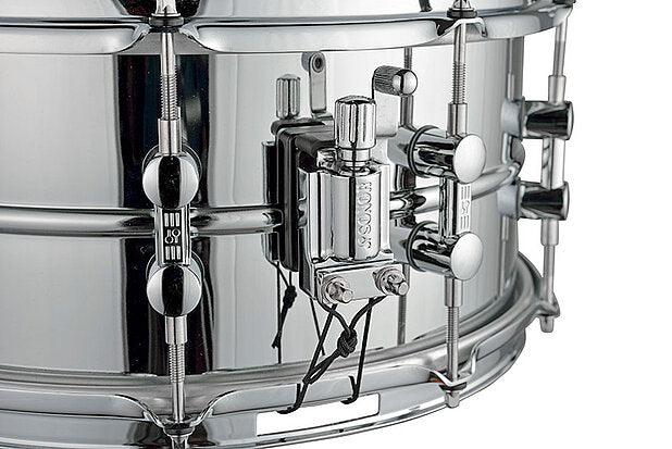 Sonor Kompressor Snare Drum, 14" x 6.5", Steel, Power Hoops, Chrome plated
