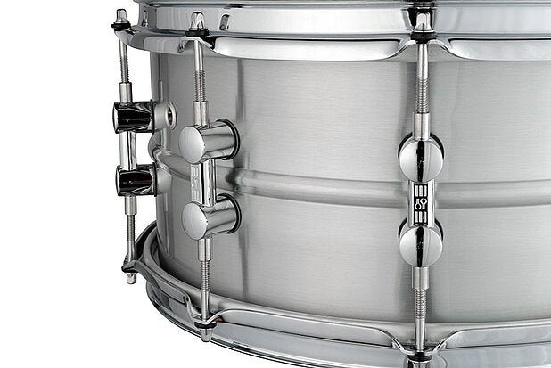 Sonor Kompressor Snare Drum, 14" x 6.5", Aluminum, Power Hoops, Polished