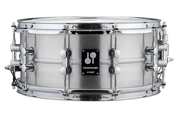 Sonor Kompressor Snare Drum, 14" x 6.5", Aluminum, Power Hoops, Polished