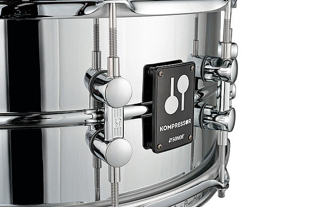 Sonor Kompressor Snare Drum 14" x 5.75", Steel, Chrome w/ 150th Ann. Badge