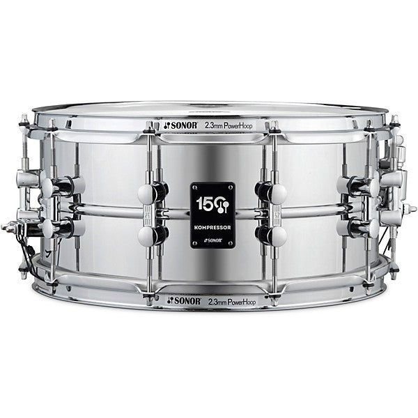 Sonor Kompressor Snare Drum 14" x 6.5", Steel, Chrome w/ 150th Ann. Badge