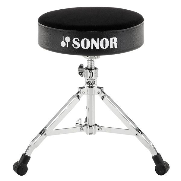 Sonor DT 4000 Drum Throne, Double Braced, Round Top, Cloth Seat, Spindle