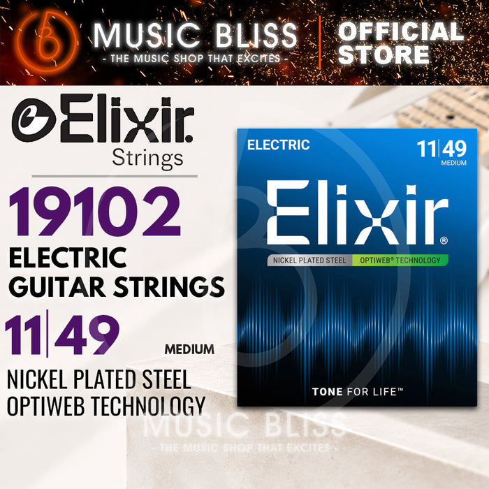 Elixir Strings Optiweb Electric Guitar Strings .011-.049 Medium