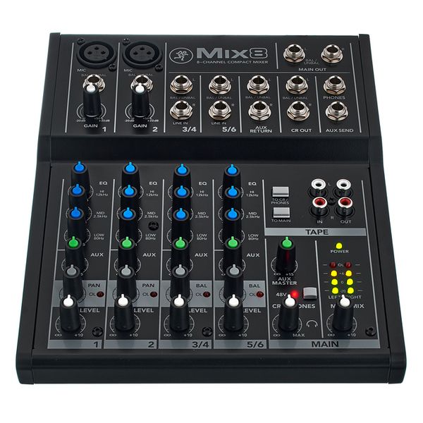 Mackie Mix8 Mixer 6-input Desktop Mixer