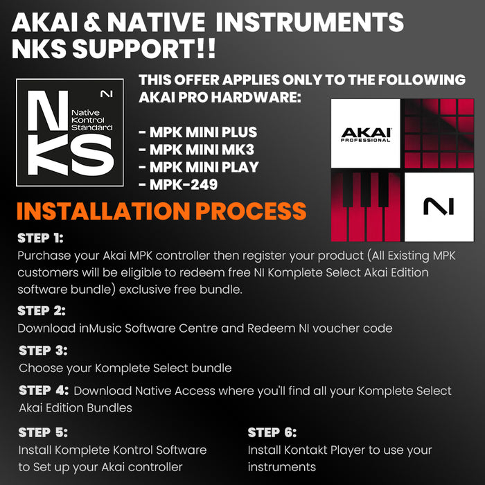 Akai Professional MPK Mini Mk3 Compact MIDI Controller Keyboard - Limited Edition White