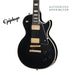 (Epiphone Inspired by Gibson Custom) Epiphone Les Paul Custom Electric Guitar - Ebony - Music Bliss Malaysia
