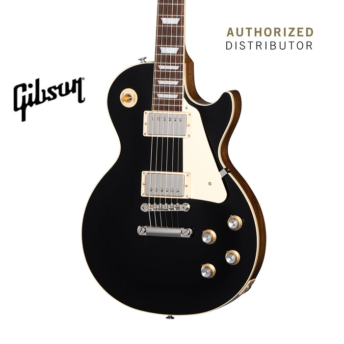 GIBSON LES PAUL STANDARD 60S PLAIN TOP ELECTRIC GUITAR - EBONY - Music Bliss Malaysia