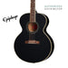(Epiphone Inspired by Gibson Custom) Epiphone J-180 LS Acoustic-Electric Guitar - Ebony - Music Bliss Malaysia