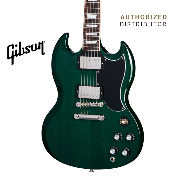GIBSON SG STANDARD '61 STOPBAR ELECTRIC GUITAR - TRANSLUCENT TEAL - Music Bliss Malaysia