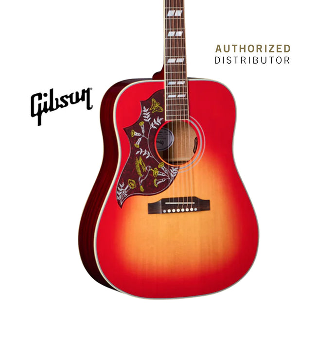 GIBSON ACOUSTIC HUMMINGBIRD STANDARD LEFT-HANDED ACOUSTIC-ELECTRIC GUITAR - VINTAGE CHERRY SUNBURST