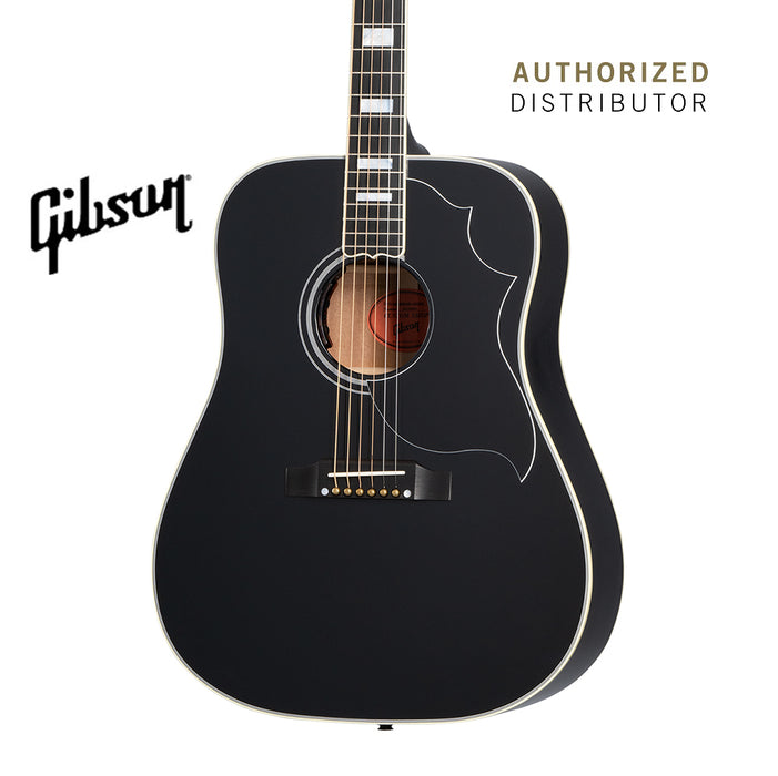 GIBSON HUMMINGBIRD CUSTOM ACOUSTIC-ELECTRIC GUITAR - EBONY - Music Bliss Malaysia