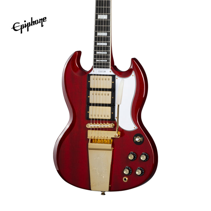 Epiphone Joe Bonamassa 1963 SG Custom Electric Guitar, Case Included - Dark Wine Red - Music Bliss Malaysia