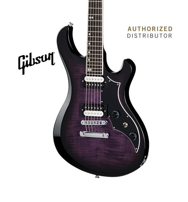 GIBSON VICTORY FIGURED TOP ELECTRIC GUITAR - DARK PURPLE BURST