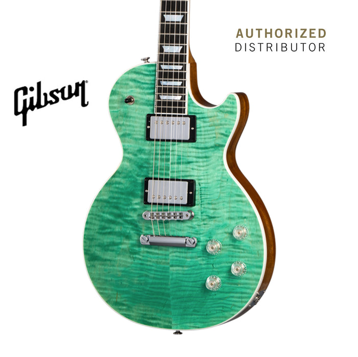 GIBSON LES PAUL MODERN FIGURED ELECTRIC GUITAR -  SEAFOAM GREEN - Music Bliss Malaysia