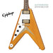 Epiphone Korina Flying V Left-Handed Electric Guitar, Case Included - Aged Natural - Music Bliss Malaysia