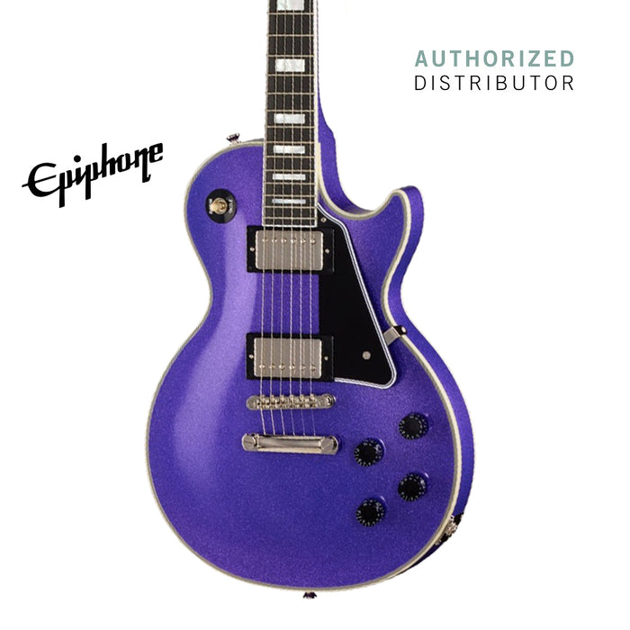 Epiphone Inspired by Gibson Custom Les Paul Custom Electric Guitar - Amethyst Sparkle