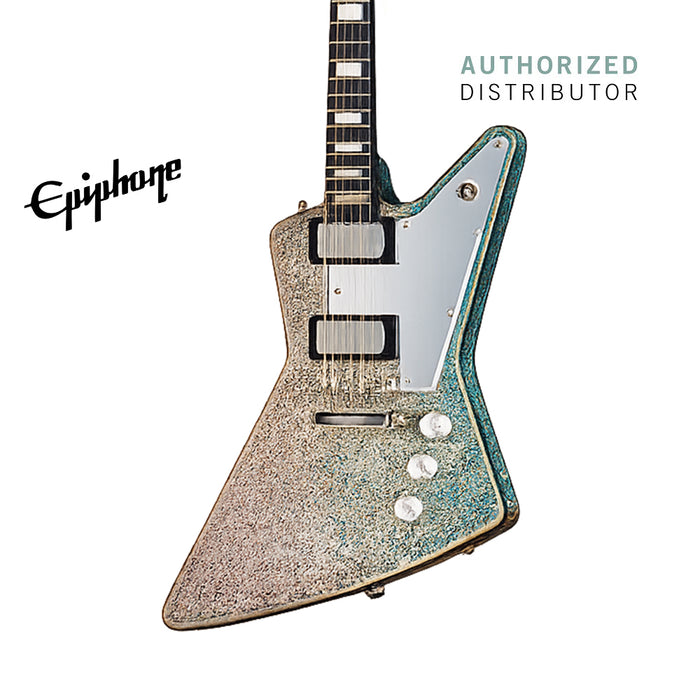 Epiphone Lzzy Hale Explorer Custom Electric Guitar - Black Diamond Holographic Sparkle