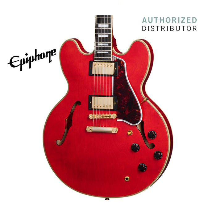 (Epiphone Inspired by Gibson Custom) Epiphone 1959 ES-355 Semi-Hollowbody Electric Guitar - Cherry Red - Music Bliss Malaysia