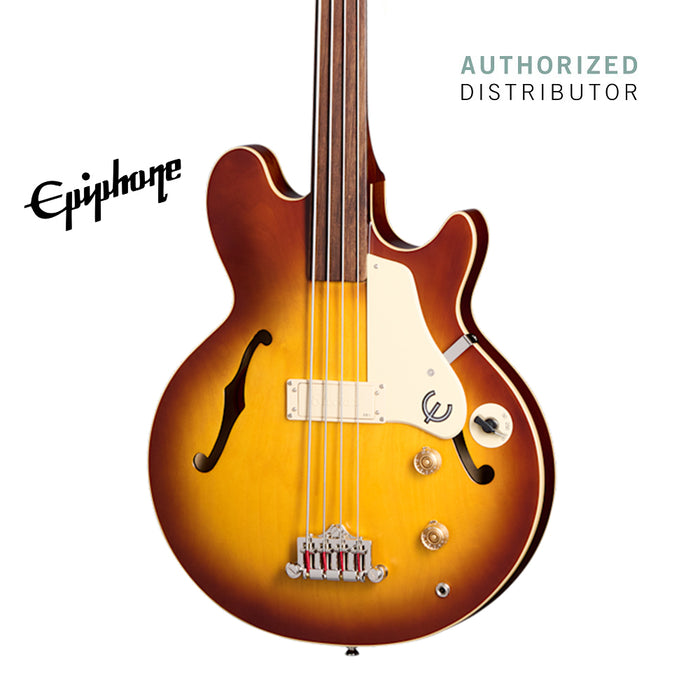 Epiphone Jack Casady Fretless Signature Bass Guitar - Aged Royal Tan
