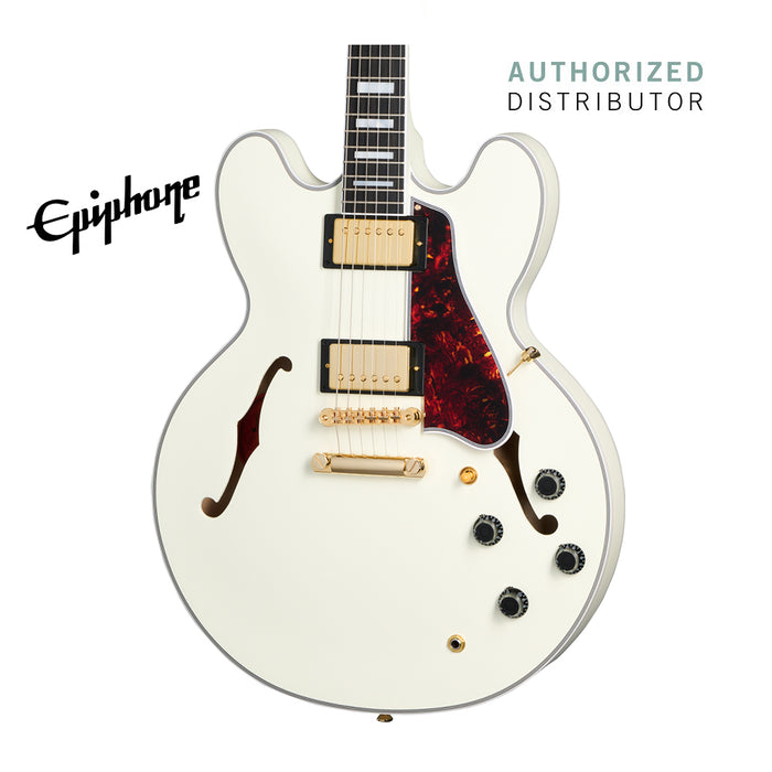 (Epiphone Inspired by Gibson Custom) Epiphone 1959 ES-355 Semi-Hollowbody Electric Guitar - Classic White