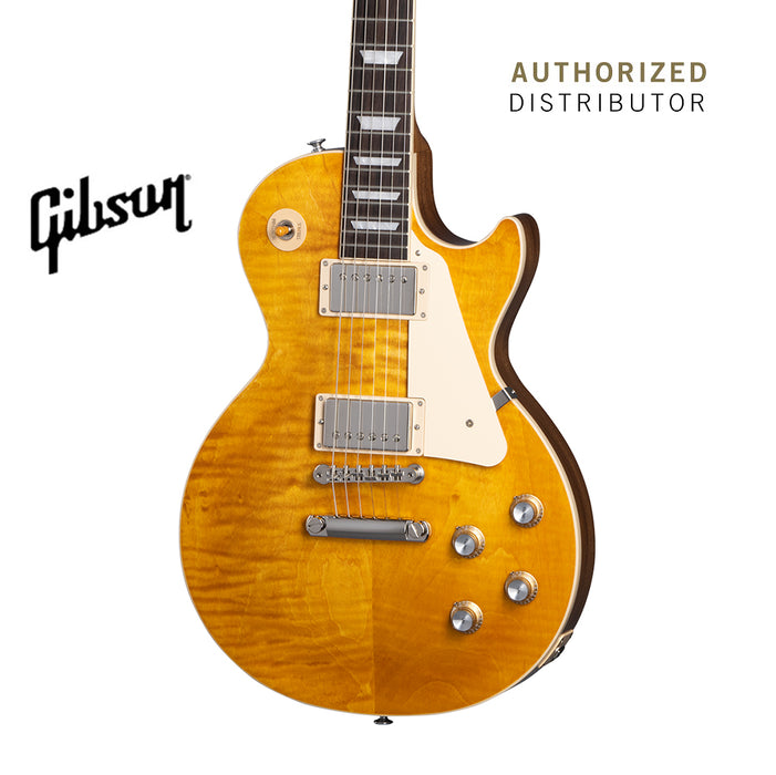 GIBSON LES PAUL STANDARD 60S FIGURED TOP ELECTRIC GUITAR - HONEY AMBER - Music Bliss Malaysia