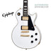 (Epiphone Inspired by Gibson Custom) Epiphone Les Paul Custom Electric Guitar - Alpine White - Music Bliss Malaysia