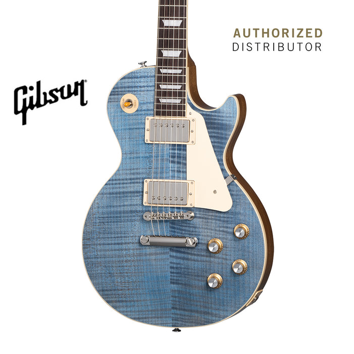 GIBSON LES PAUL STANDARD 60S FIGURED TOP ELECTRIC GUITAR - OCEAN BLUE - Music Bliss Malaysia