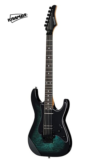 Kramer Volante Quilt HSFR Electric Guitar with Premium Bag - Aqua Burst
