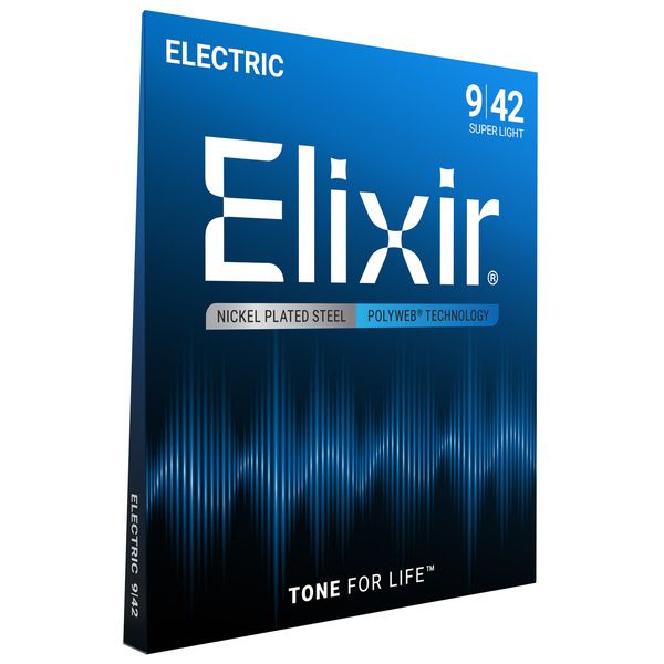 Elixir Strings Polyweb Electric Guitar Strings .009-.042 Super Light