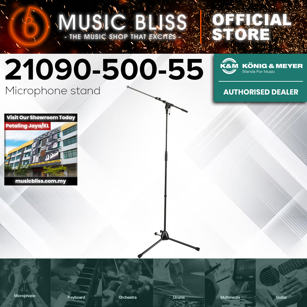 K&M 210/9 Telescoping Boom Microphone Stand | Music Bliss Malaysia