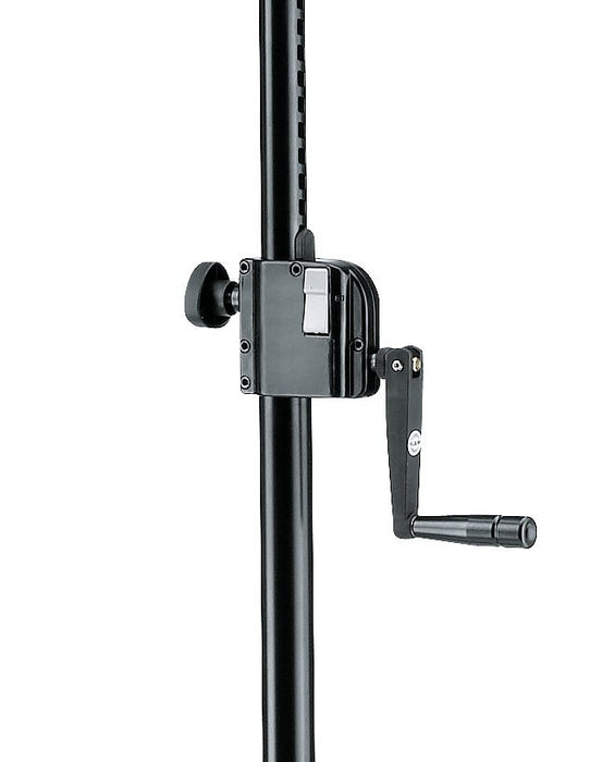 K&M 21340 Adjustable Speaker Pole with Hand Crank and Ring Lock
