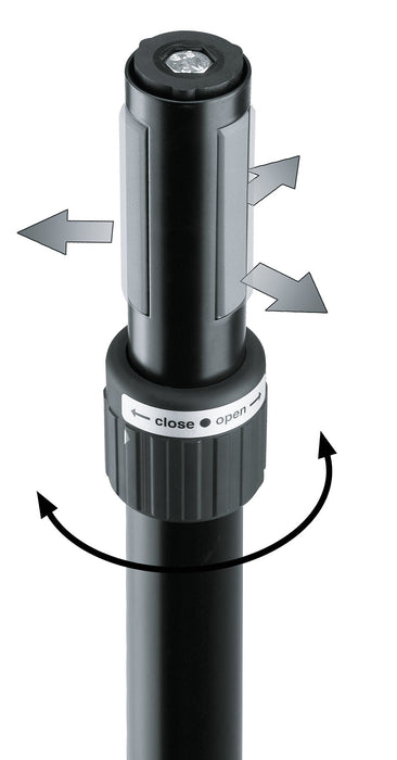 K&M 21340 Adjustable Speaker Pole with Hand Crank and Ring Lock
