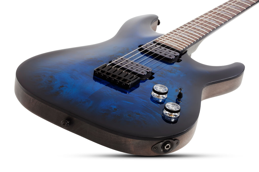 Schecter Omen Elite-6 Electric Guitar - See Thru Blue Burst