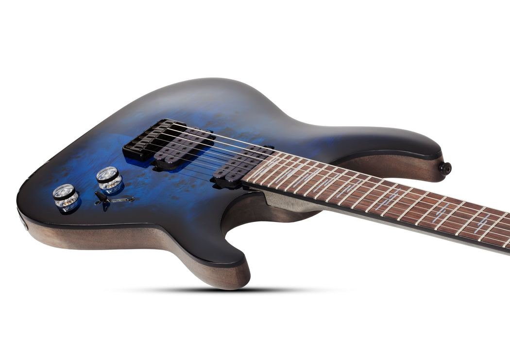 Schecter Omen Elite-6 Electric Guitar - See Thru Blue Burst