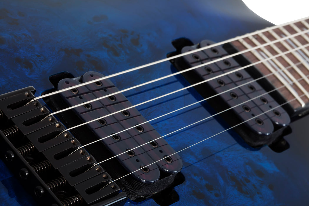 Schecter Omen Elite-6 Electric Guitar - See Thru Blue Burst