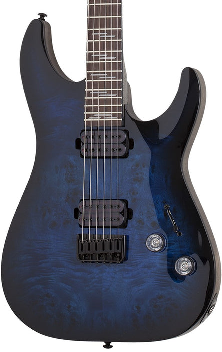 Schecter Omen Elite-6 Electric Guitar - See Thru Blue Burst