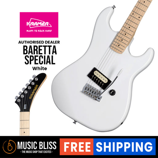 Kramer Baretta Special Electric Guitar - White - Music Bliss Malaysia