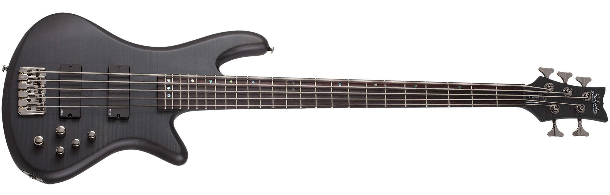 Schecter Stiletto Studio-5 - See-Thru Black Satin [MIK] - Music Bliss Malaysia