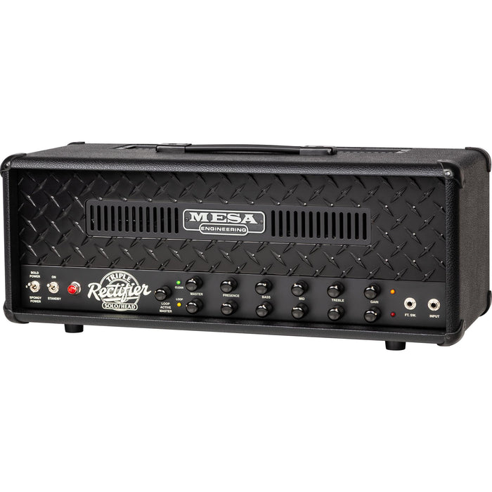 Mesa/Boogie 90s Triple Rectifier 150-watt Amplifier Head, Black Bronco with Black Diamond Plate