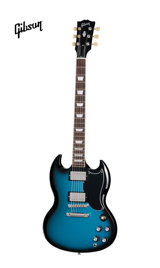 GIBSON SG STANDARD '61 STOPBAR ELECTRIC GUITAR - PELHAM BLUE BURST - Music Bliss Malaysia