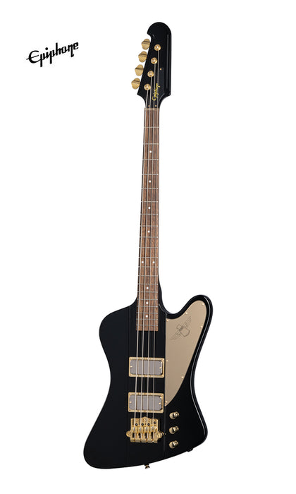 Epiphone Rex Brown Signature Thunderbird Electric Bass Guitar - Ebony - Music Bliss Malaysia