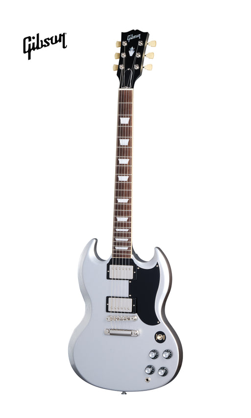 GIBSON SG STANDARD '61 STOPBAR ELECTRIC GUITAR - SILVER MIST - Music Bliss Malaysia