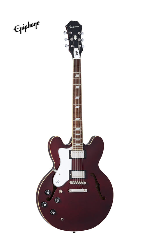 Epiphone Noel Gallagher Riviera Semi-hollow Left-handed Electric Guitar, Case Included - Dark Red Wine - Music Bliss Malaysia